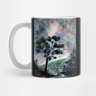 Colorful Night Sky above the Fields Mug